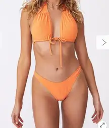 Cotton On refined high side brazilian bikini bottom sunshine orange XL