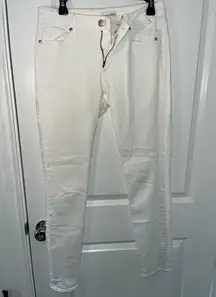 LOFT Ann Taylor “Made and Loved” Collection Curvy Skinny White Jeans Sz 8