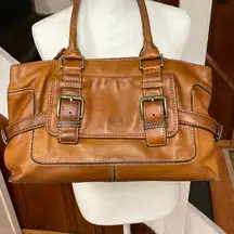 Rare Vintage Michael Kors Saddle Brown Leather Shoulder/Messenger Bag