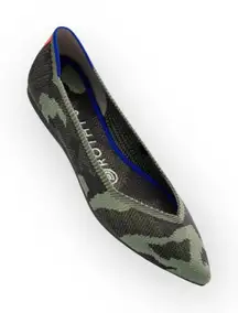 HTF: Rothy’s ➤ The Point Recycled Ballet Ballerina Flat ➤ Olive Camo ➤ 7M Retire