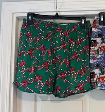 Max Deco Silk Pajama Shorts Boxers M Christmas - Lot of 2