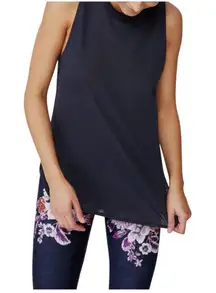 NWT Cotton on Body Women’s Active Curve Hem Tank Navy Blue XLARGE