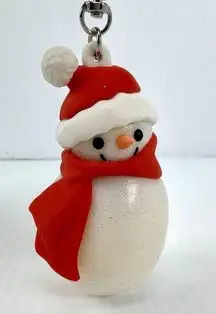 Bath & Body Works Frosty Snowman Pocket Bac Holder Key Chain -Does Not Light Up