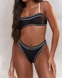 Missguided cami bandeau matching bikini set NWT