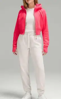 NWOT👄 Lip-GlossLululemon Scuba Full-Zip Cropped Hoodie Bubble pink