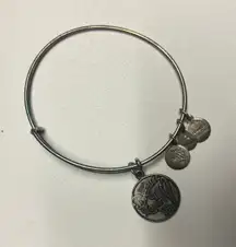 Alex and Ani Silver-Tone Bangle Bracelet 2015 Because I Love You