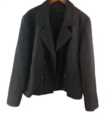 Black Rivet XL Black Wool Winter Waist Coat