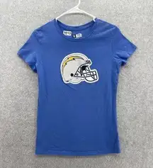 NFL San Diego Chargers Women's  Shirt Short Capped Sleeve Size Medium Blue Cotton