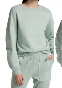 Rails Sweatshirt Women Large Light Seafoam Green Hilda Gathered Sleeve‎ Cropped
