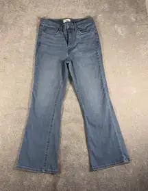 frame le crop mini boot 28 integrity wash Cropped Bootcut Jeans