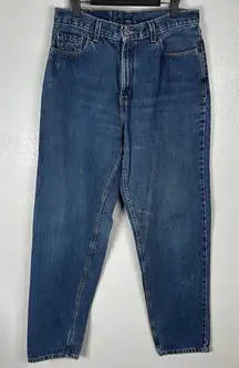 Vintage Levis 560 Jeans Womens 12 Loose Fit Straight Leg High Waist Medium Wash