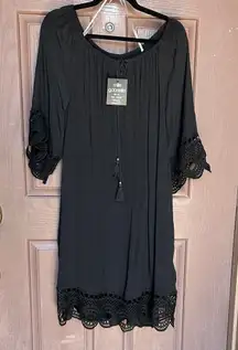 Mlle Gabrielle Black Midi Dress