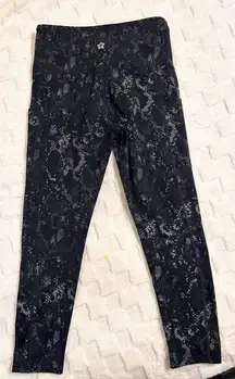 TUFF ATHLETICS Black and Gray Snake Print Leggings