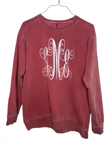 Comfort Colors Monogram Crewneck Sweatshirt – Garment Dyed – Size M 