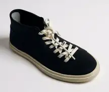 Rothy's 'The High Top Sneaker' in Black Size 7.5 Knit Fabric Lace Up Comfort