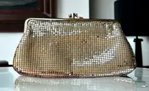Vintage Lyrella Metal Silver Mesh Evening Clutch Handbag Purse Formal Glam Shiny