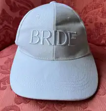 White 'BRIDE' Embroidered Baseball Cap from Miss to Mrs