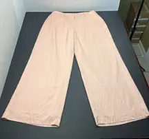 J. Peterman‎ Wide Leg Lined Pant Womens Size 14 Light Peach Office Classic NWOT