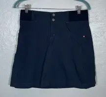 Title Nine 4 Navy Blue Clamber Skirt Skort Lined Pockets Granola Girl Crunchy