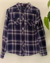 Forever 21 Purple Plaid Flannel