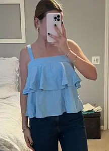 Baby Blue Tiered Top