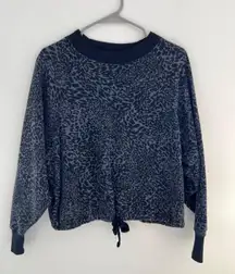 Active Crop Sweatshirt Animal Print S