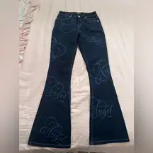 COPY - New Girl Order angel y2k flared jeans