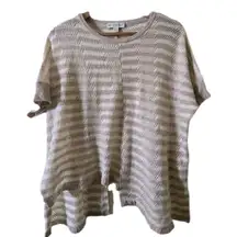 White + Warren Beige Cashmere Open Back Women ‎ Size Small