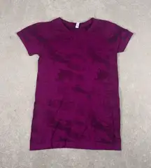 Athleta Women's Momentum Camo Short Sleeve Seamless Activewear Top M Pink