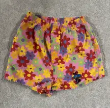 vintage Sesame Street Shorts Boxer hippie Elmo Embroidered Small‎ Women's Flower