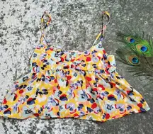 BCBGeneration Floral Cropped Babydoll Cami