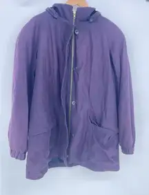 Gallery Women's Purple Coat Size XL  Woman Nice Lined Zip Up
