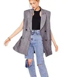 NWOT  Five O'Clock Somewhere Longline Blazer Herringbone Size 6