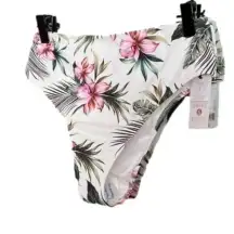 Shade & Shore High Waist White Cheeky Bikini Bottom Small