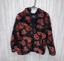 Womens Size S TNA Aritzia Rose Pattern Sherpa EUC