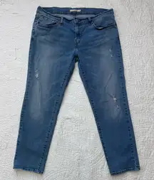 Levi’s Women’s Boyfriend Cropped Mid Rise Jeans