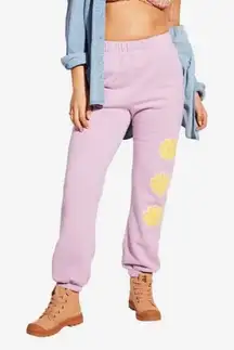 Casual Beach Surfer Billabong x Smiley Happy Face Cozy Boho Pull On Sweat Pants