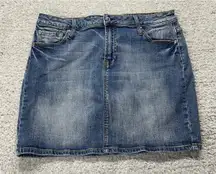 LA Blues Women's‎ Size 16 Denim Jean Mini Skirt Pockets 90's Hip Boho