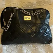 Reaction Black Quilted Shoulder Bag