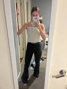 Edikted Pants Leather Flare