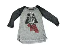 Star Wars gray Darth Vader Scarf raglan tee