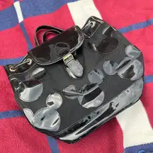 Disney Mickey & Co. black vinyl mesh adjustable backpack travel bag