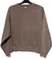 Alo Yoga Brown Crew Neck Sweater Small
