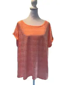 Melon & Peach Short Sleeve Scoop Neck Lightweight Women’s T-Shirt Large