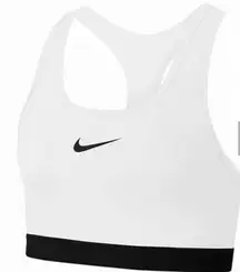 Nike Dri Fit Women’s Size Large White/Black Racer Back‎ Athletic Bra