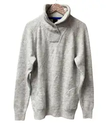 Scotch & Soda Shawl Button Collar Knit Pullover Sweater Wool Blend Gray XL