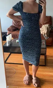Misguided navy Bodycon dress