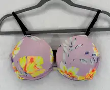 PINK Victoria's Secret Wear Everywhere Super Push-Up Bra 32D Floral Print‎