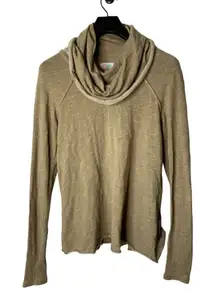 Free People Beach long sleeve cowl neck top women's size XS