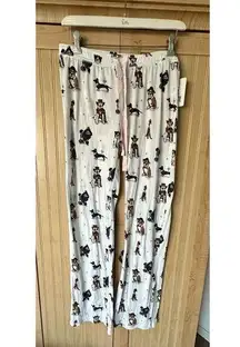 NEW PJ Salvage Woof Soft Dog Puppy Lounge Pants Pajama Sleep Bottoms Women's XS